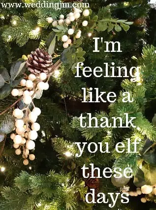 I'm feeling like a thank you elf these days