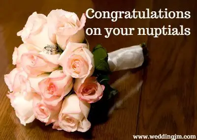 congratulatinos on your nuptials