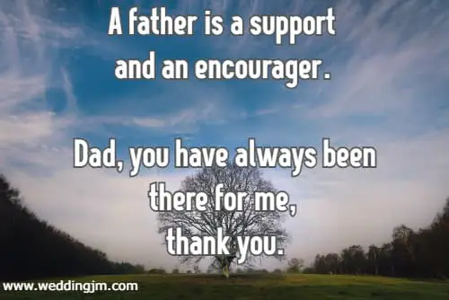 A father is a support and an encourager. Dad, you have always been there for me, thank you.