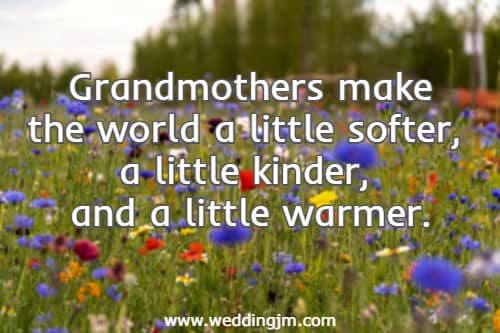 Grandmothers make the world a little softer, a little kinder, and a little warmer.