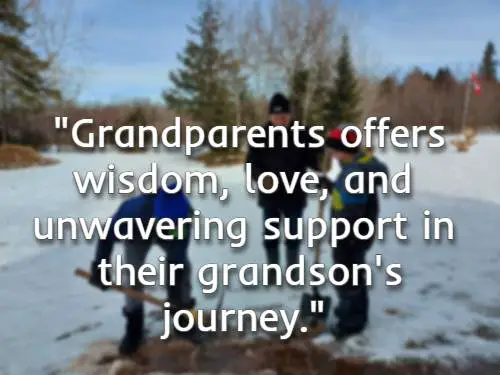 Grandparents offers wisdom, love, and unwavering support in their grandson's journey.