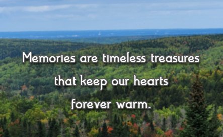 Memories are timeless treasures that keep our hearts forever warm.