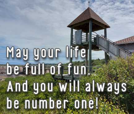 May your life be full of fun, And you will always be number one!