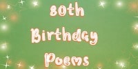 80th Birthday Poems