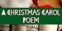 a Christmas carol poem