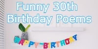 Funny 30th Birthday Poems