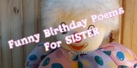 Funny Birthday Poems For Sister 