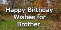 Happy Birthday Wishes for Brother