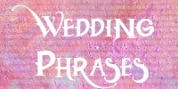 Wedding Phrases 