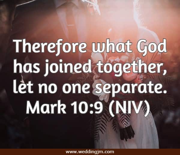 Therefore what God has joined together, let no one separate.