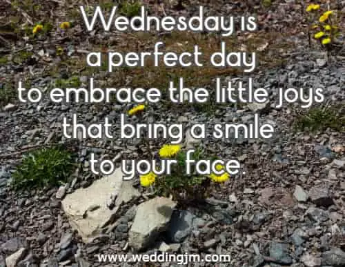 Wednesday is a perfect day to embrace the little joys that bring a smile to your face.